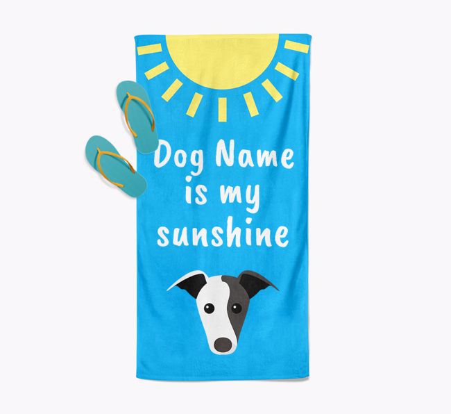 Personalised Pool Towel '{dogsName} is my Sunshine'